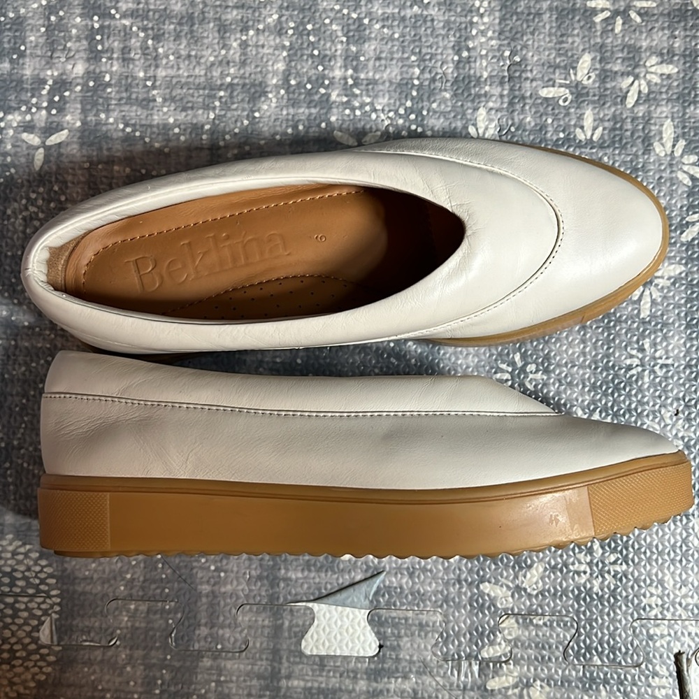 Beklina Margo sneaker off white 9 cushion flats new - Picture 6 of 7